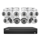 16 Channel 4K PoE Bullet & PTZ Security Camera System, 8MP Outdoor PoE IP Cameras, Pan & Tilt, ONVIF Supported NVR, Two-Way Audio, Smart Human/Vehicle Detection(8x PT Cameras+4x IP Cameras)